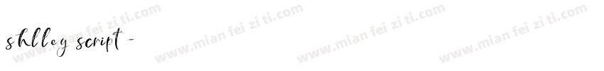 shlley script字体转换